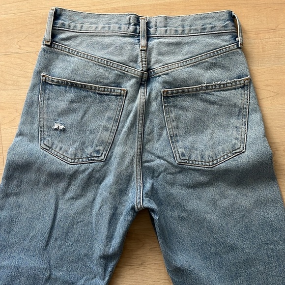 Agolde 90’s Jeans Light Wash Button Fly 100% Organic Cotton High Waist Sz 23 - Picture 10 of 16